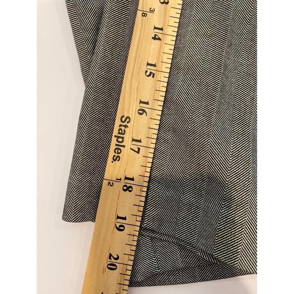Charlotte Russe Grey Herringbone Capri Pants Women Size 1 Y2K Office Sire Slacks - Picture 7 of 7